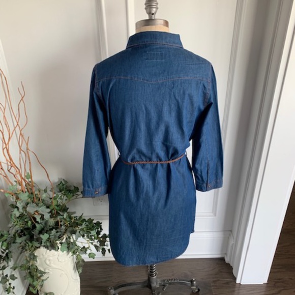 Ci Sono Denim Shirtwaist Dress - Picture 3 of 13